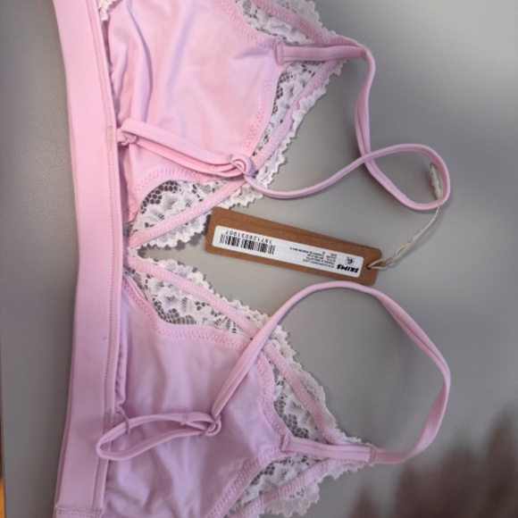 SKIMS FITS EVERYBODY LACE TRIANGLE BRALETTE BRA CHERRY BLOSSOM MULTI SIZE M - Picture 5 of 6